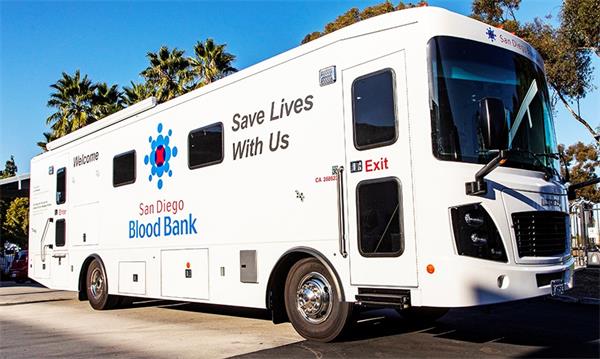 San Diego Blood Bank bus